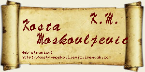 Kosta Moskovljević vizit kartica